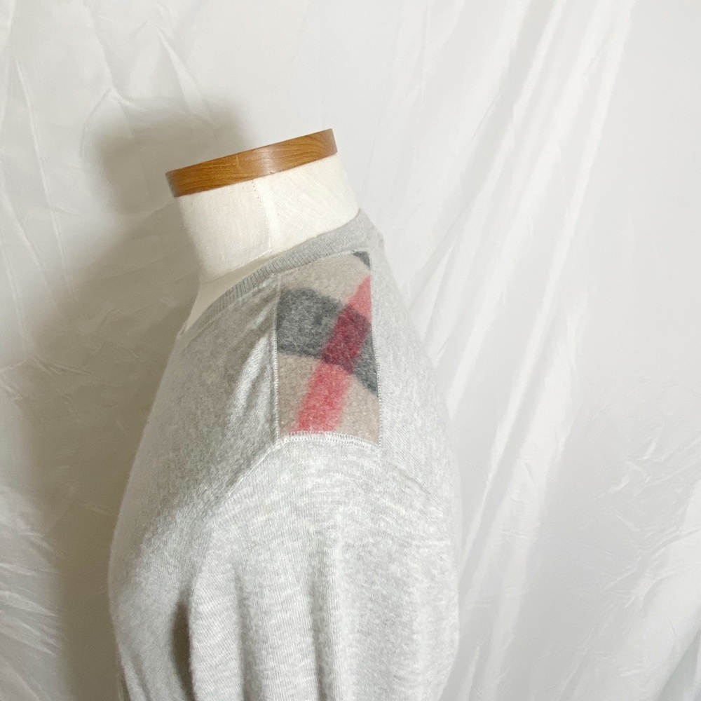 Burberry Cashmere Check Patch Sweater XL